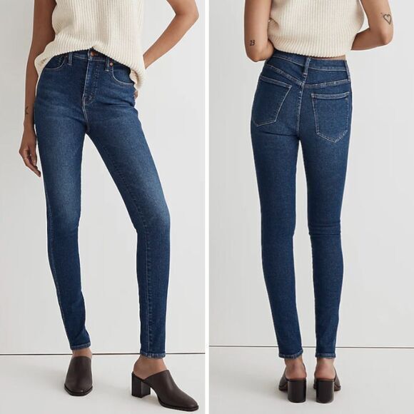 NEW Madewell 10" High-Rise Skinny Jeans in Smithley Wash,‎ 32 - Picture 1 of 14